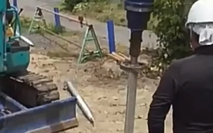 Водитель винтовой сваи для экскаватора